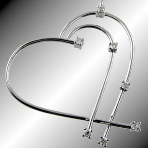 Diamond Heart Pendant .23TDW 14KT White Gold